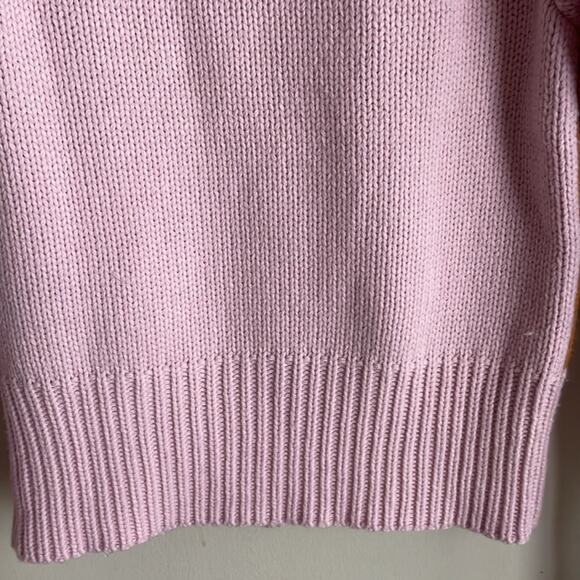 LoveShackFancy Allan Appliquéd Patchwork Knitted  Turtleneck Sweater - Picture 10 of 16